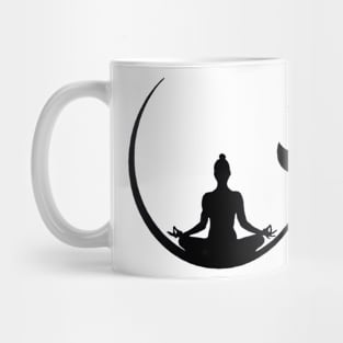 Balanced black yoga logo Mug